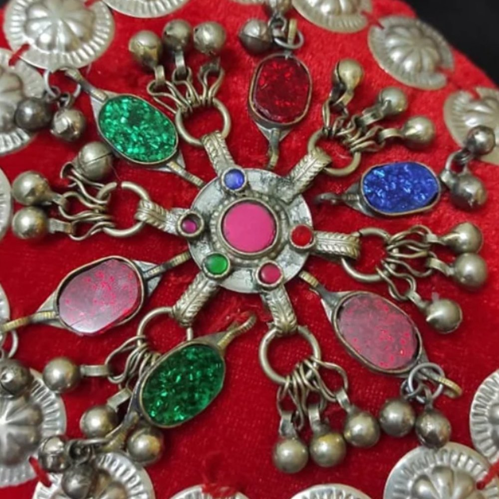 Red Ertugrul Inspired Hair Clip: Handmade Tribal Hair Pin - Picture 7 of 14